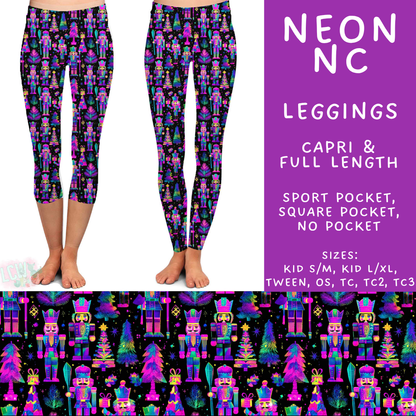 Batch #595 - Christmas Spirit 2 - Closes 10/7 - ETA early Dec - Neon NC Full and Capri Length Leggings