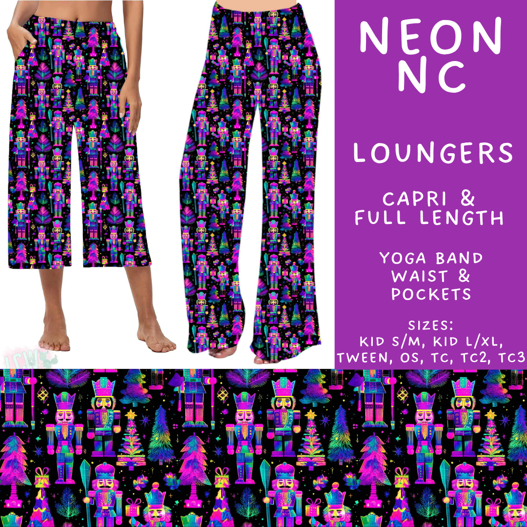 Batch #595 - Christmas Spirit 2 - Closes 10/7 - ETA early Dec - Neon NC Capri and Full Length Loungers