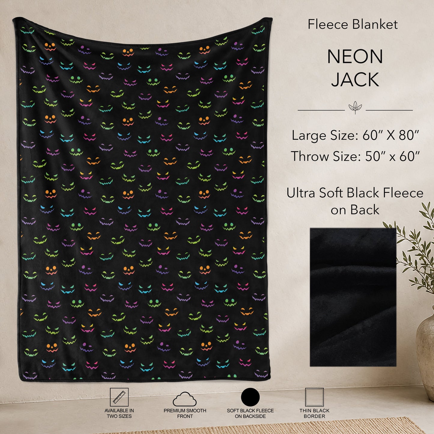 B304 - Pre-Order Neon Jack Fleece Blanket (Closes 7/31. ETA: early Oct)