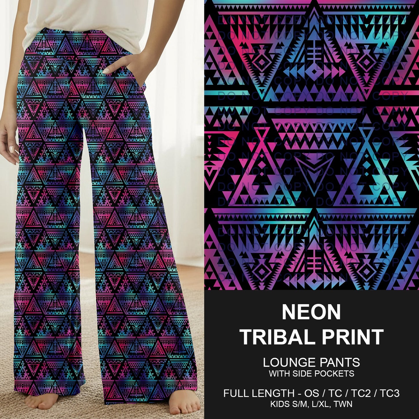 B269 - Preorder Neon Tribal Print Lounge Pants (Closes 12/28. ETA early March)