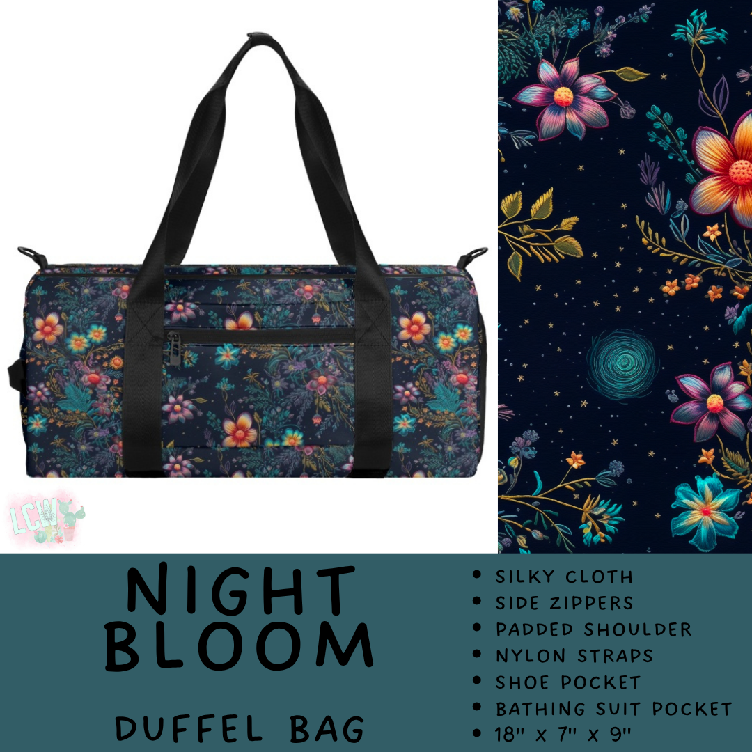 Batch #609 - Travel Collection 2 - Closes 11/6 - ETA early Jan - Night Bloom Duffel Bag