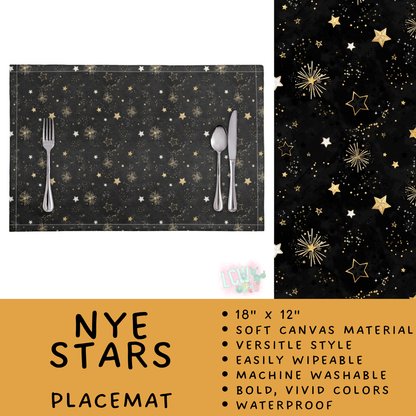 Batch #602 - Table Runners & Placemats - Closes 10/23 - ETA mid Dec - NYE Stars Placemat