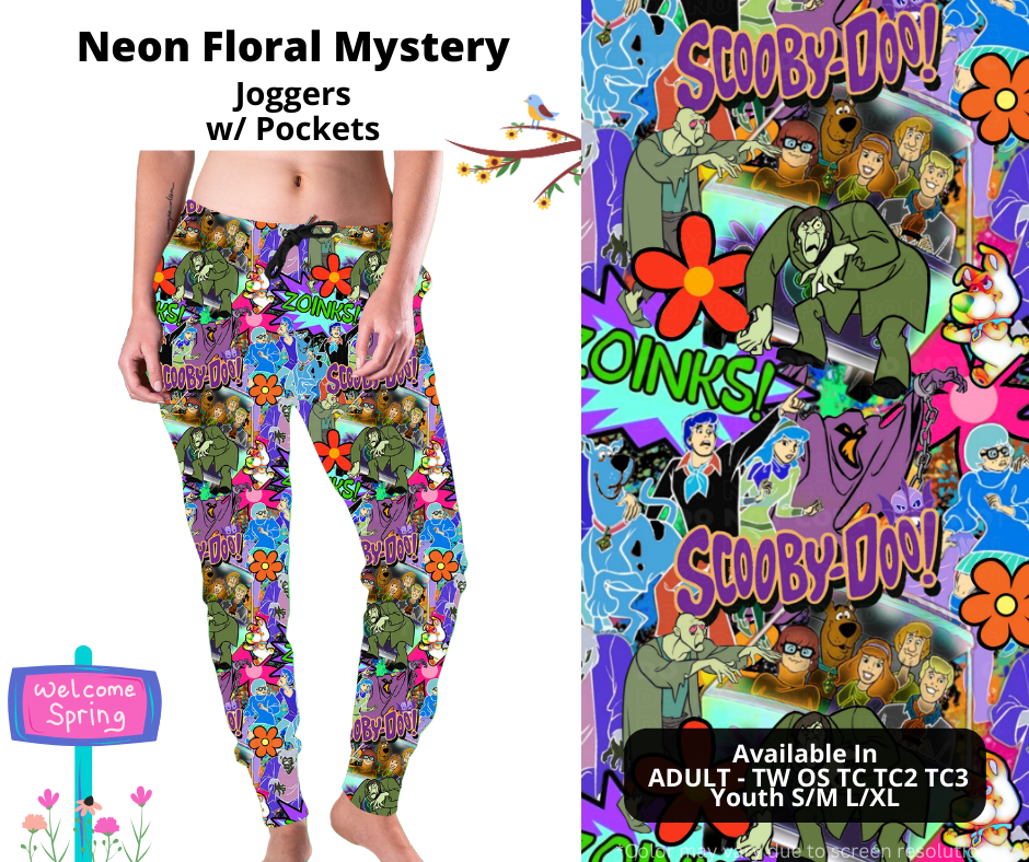 Preorder! Closes 1/22. ETA April. Neon Floral Mystery Joggers