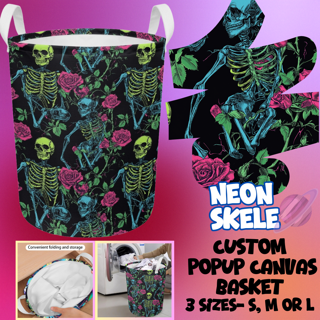 NEON SKELE- STORAGE BASKETS 6- PREORDER CLOSING 5/4