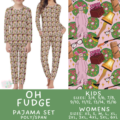 Batch #584 - Christmas Family Pajamas - Closes 9/11 - ETA mid Nov - Oh Fudge Womens & Kids Pajama Set