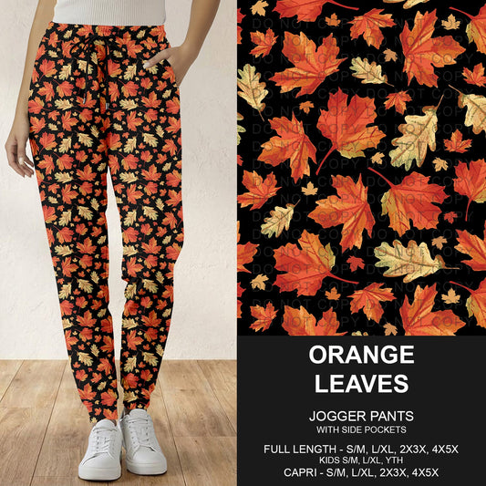 B305 - Preorder Orange Leaves Joggers (Closes 8/02. ETA: early Oct.)