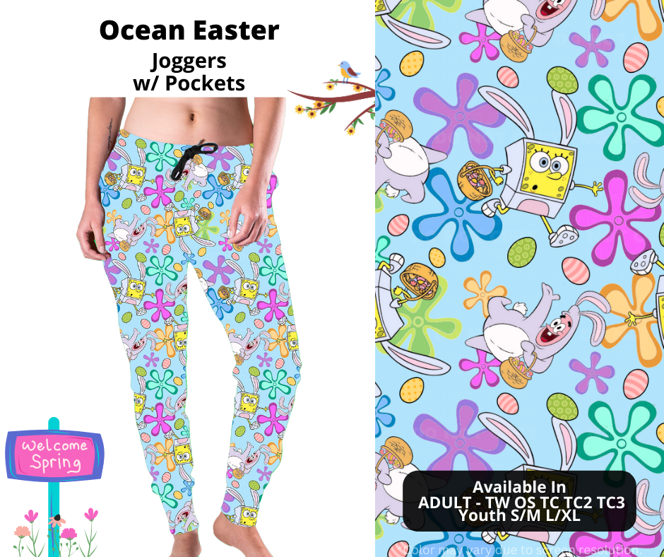 Preorder! Closes 1/20. ETA April. Ocean Easter Joggers