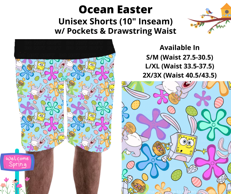 Preorder! Closes 1/20. ETA April. Ocean Easter Unisex Shorts