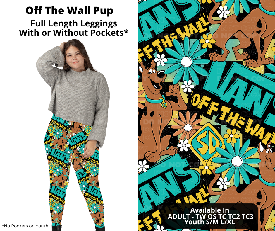 Preorder! Closes 11/21. ETA Jan. Off The Wall Pup Full Length Leggings w/wo Pockets