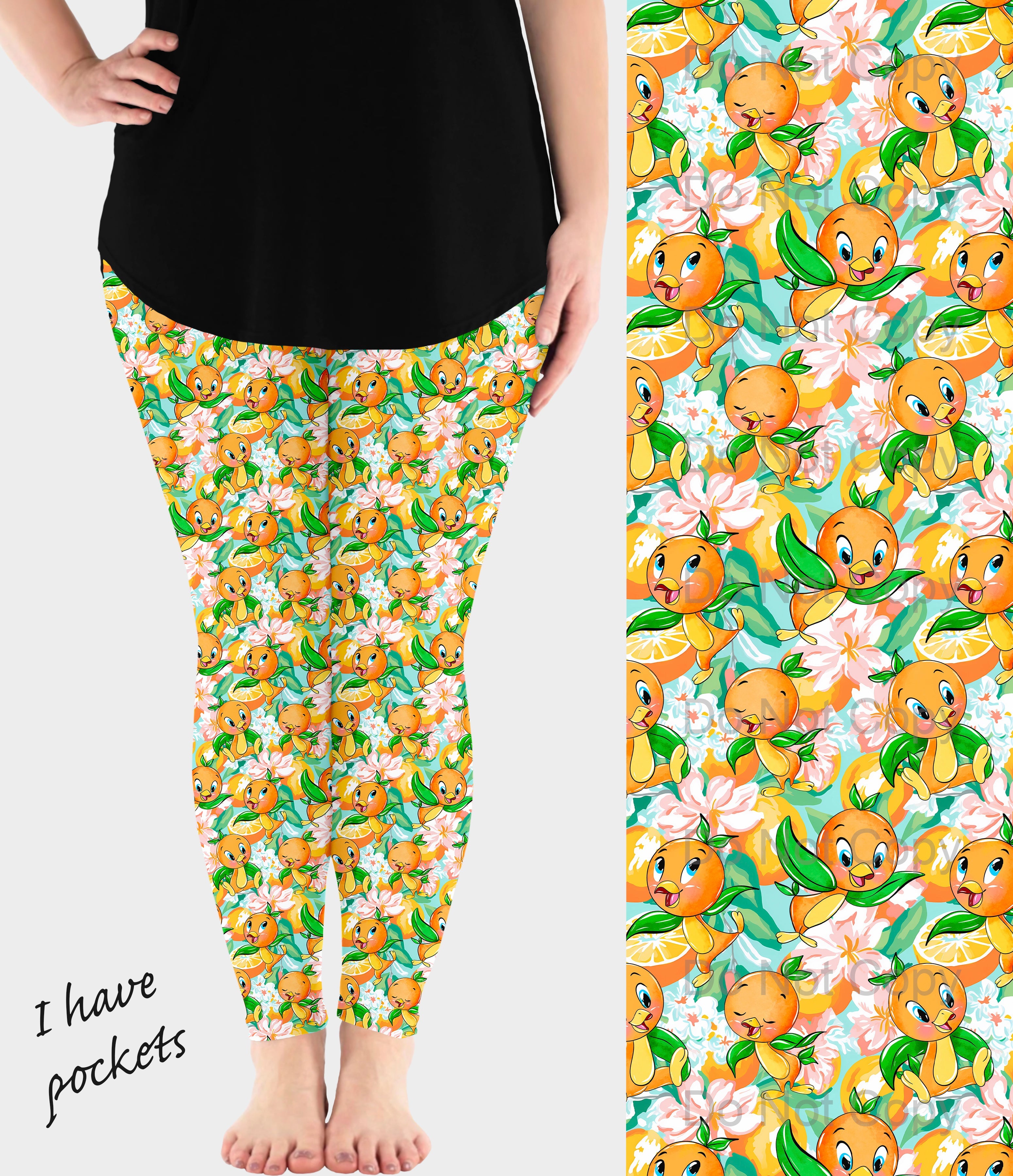 RTS - Orange Cutie Leggings w/ Pockets