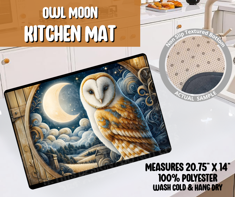 Owl Moon Kitchen Mat