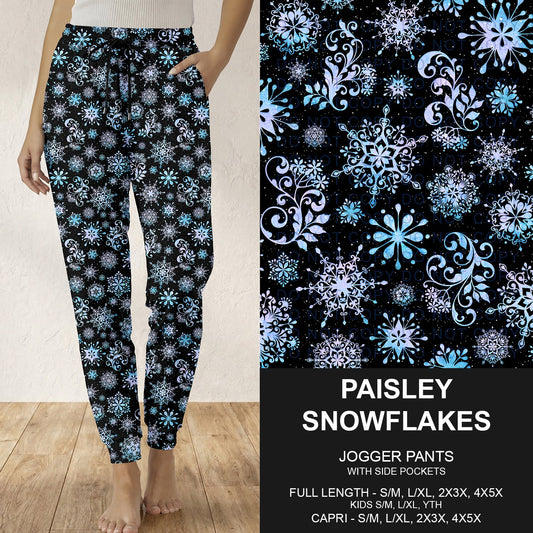 B312 - Preorder Paisley Snowflakes Joggers (Closes 9/13. ETA: mid Nov.)