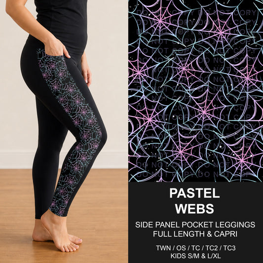 B297 - Preorder Pastel Webs Side Panel Pocket Leggings (Closes 6/28. ETA: early Sept.)