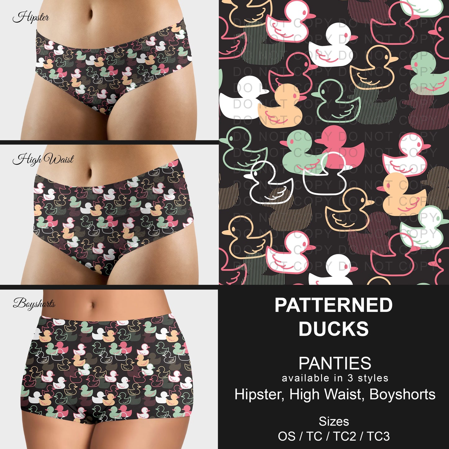 B306 - Preorder Patterned Ducks Panties (Closes 8/07. ETA mid October)