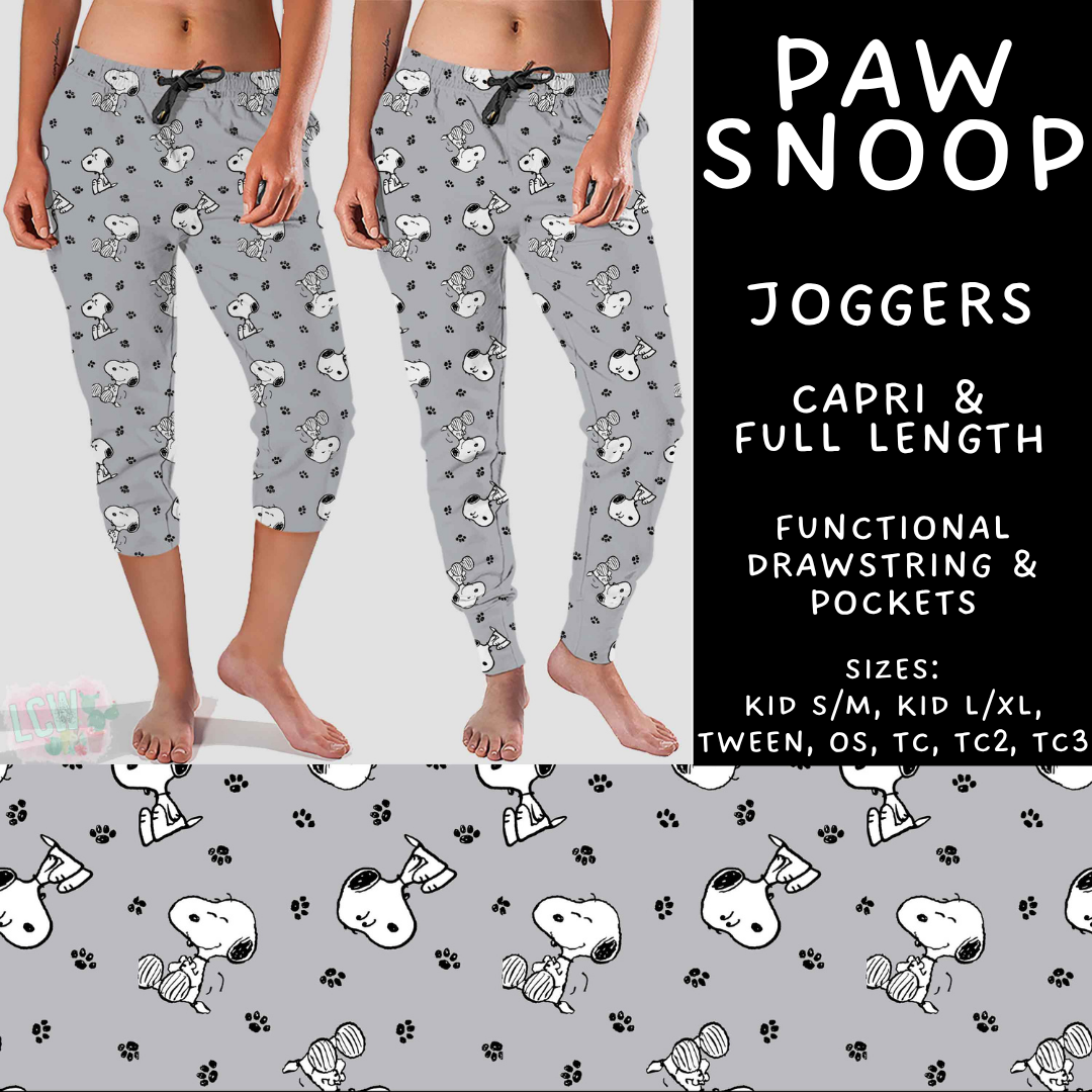 Batch #586 - Cool Characters 18 - Closes 9/16 - ETA mid Nov - Paw Snoop Full and Capri Length Joggers