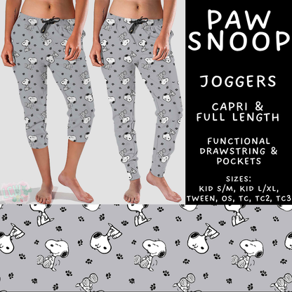 Batch #586 - Cool Characters 18 - Closes 9/16 - ETA mid Nov - Paw Snoop Full and Capri Length Joggers