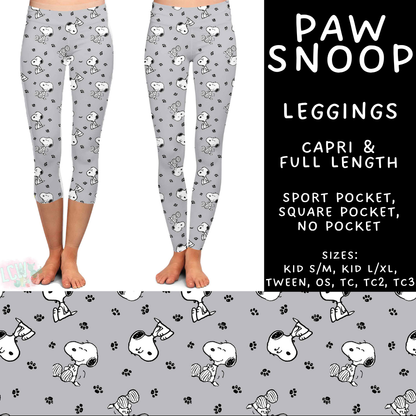 Batch #586 - Cool Characters 18 - Closes 9/16 - ETA mid Nov - Paw Snoop Full and Capri Length Leggings