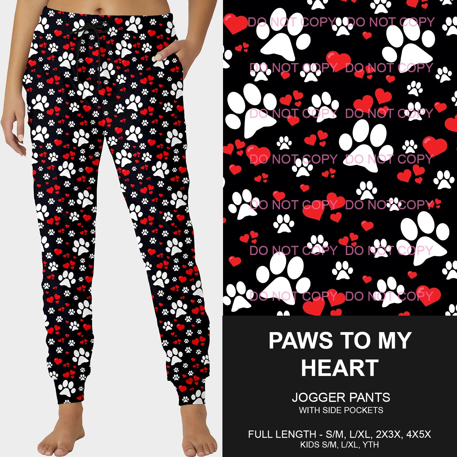 B197 - Preorder Paws to My Heart Joggers (Closes 12/01. ETA late Jan.)