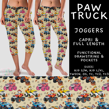Batch #586 - Cool Characters 18 - Closes 9/16 - ETA mid Nov - Paw Truck Full and Capri Length Joggers