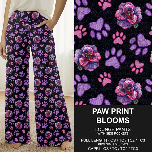 B309 - Preorder Paw Print Blooms Lounge Pants (Closes 8/23. ETA: late Oct.)