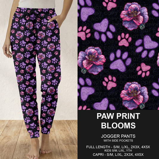 B309 - Preorder Paw Print Blooms Joggers (Closes 8/23. ETA: late Oct.)