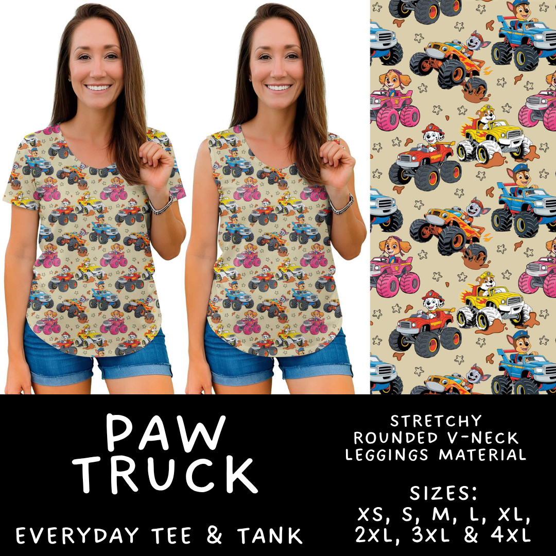 Batch #586 - Cool Characters 18 - Closes 9/16 - ETA mid Nov - Paw Truck Everyday Tank & Tee