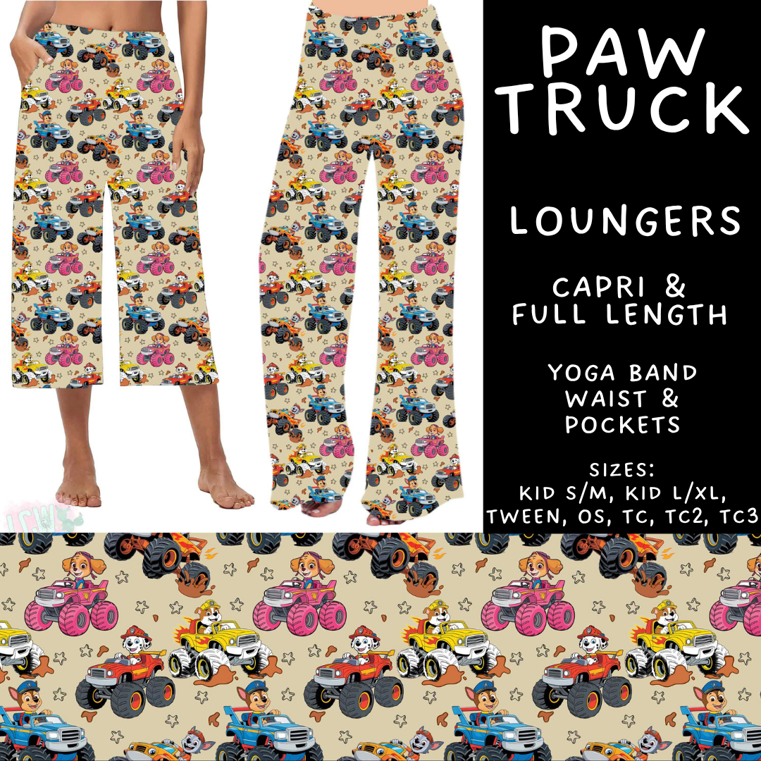 Batch #586 - Cool Characters 18 - Closes 9/16 - ETA mid Nov - Paw Truck Capri and Full Length Loungers