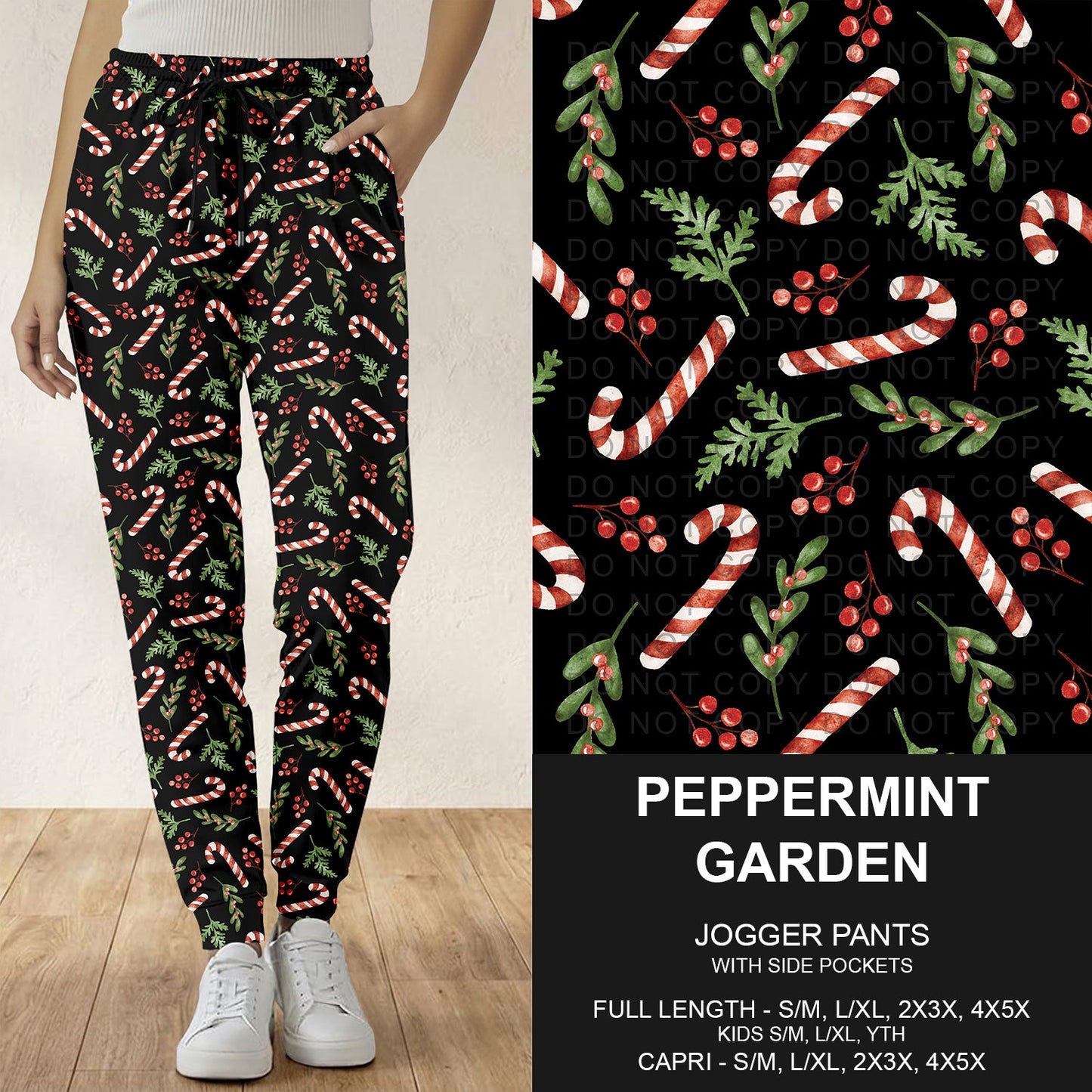 B303 - Preorder Peppermint Garden Joggers (Closes 7/26. ETA: early Oct.)