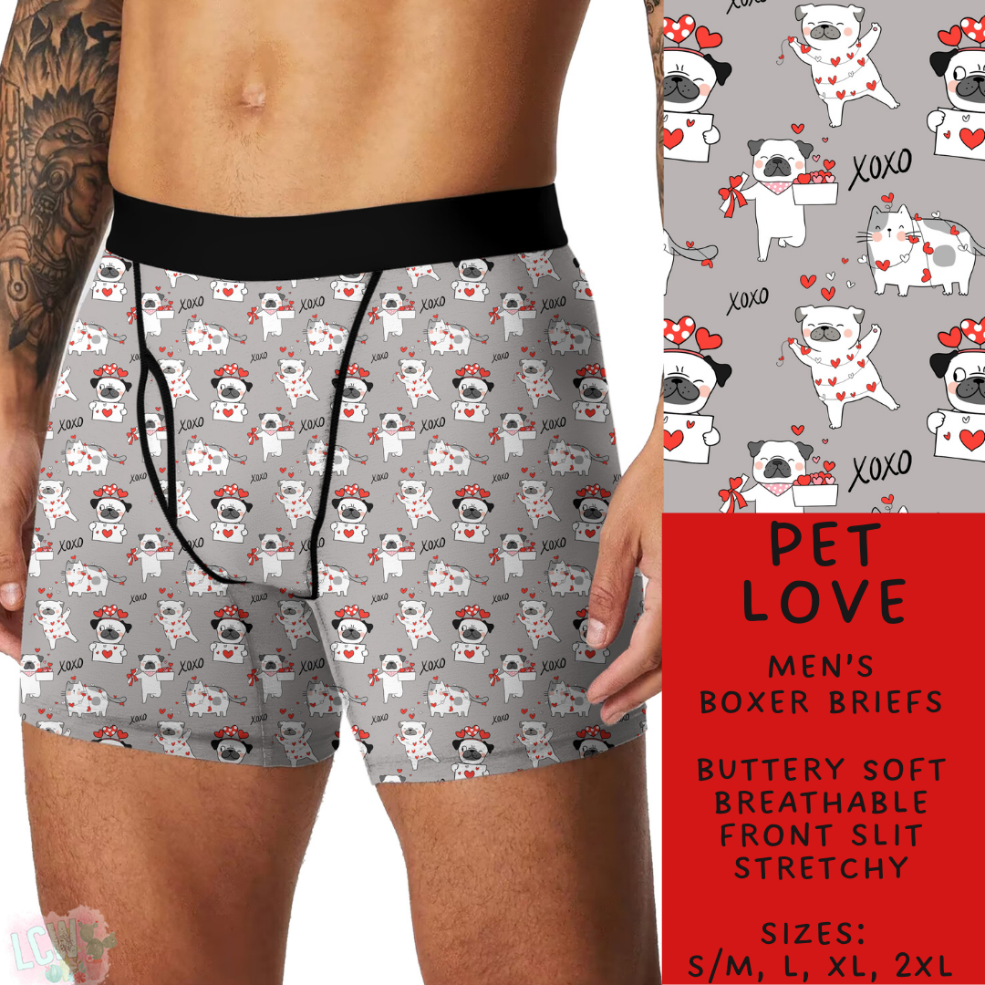 Batch #612 - Valentine's Matching Underwear - Closes 11/11 - ETA mid Jan - Pet Love Men's Boxer Briefs