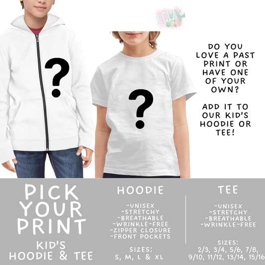 Batch #583 - Magical Character Fall - Closes 9/9 - ETA early Nov - Pick Your Print Kid's Unisex Hoodie & Tee