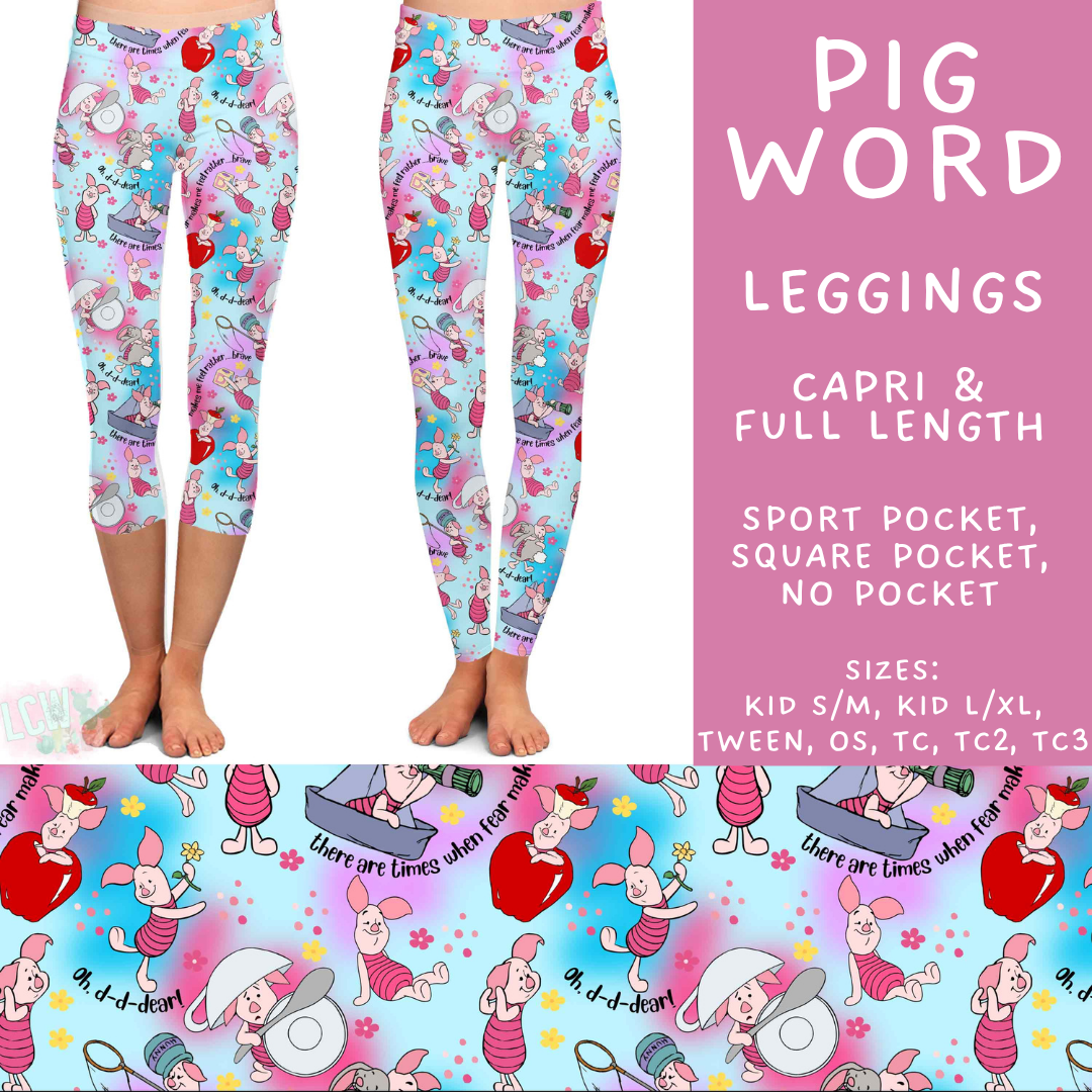 Batch #608 - Magic in Words - Closes 11/4 - ETA early Jan - Pig Word Full and Capri Length Leggings