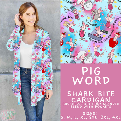 Batch #608 - Magic in Words - Closes 11/4 - ETA early Jan - Pig Word Cardigan