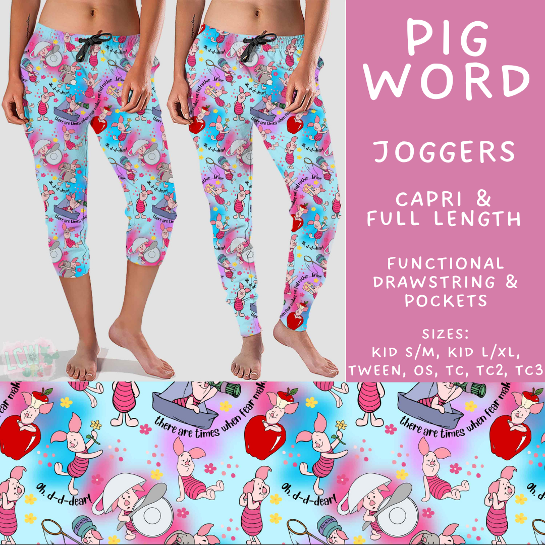 Batch #608 - Magic in Words - Closes 11/4 - ETA early Jan - Pig Word Full and Capri Length Joggers