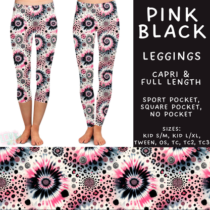 Batch #603 - September Request Run - Closes 10/26 - ETA mid/late Dec - Pink Black Full and Capri Length Leggings
