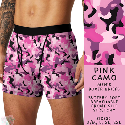 Batch #612 - Valentine's Matching Underwear - Closes 11/11 - ETA mid Jan - Pink Camo Men's Boxer Briefs