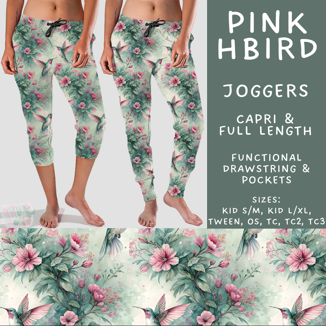 Batch #607 - Fun Run 28 - Closes 11/2 - ETA early Jan - Pink HBird Full and Capri Length Joggers