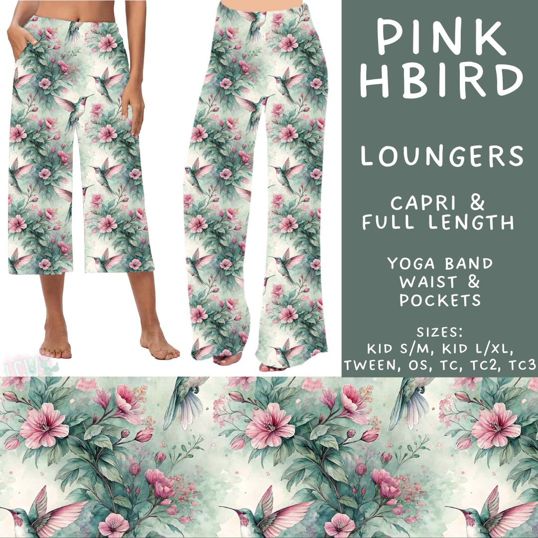 Batch #607 - Fun Run 28 - Closes 11/2 - ETA early Jan - Pink HBird Capri and Full Length Loungers
