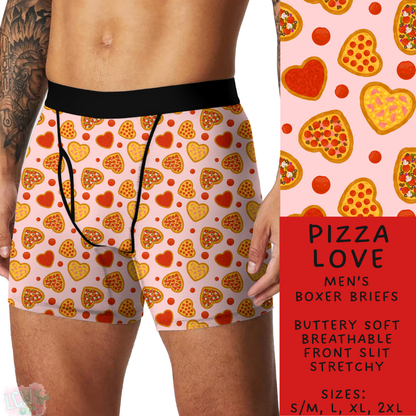 Batch #612 - Valentine's Matching Underwear - Closes 11/11 - ETA mid Jan - Pizza Love Men's Boxer Briefs