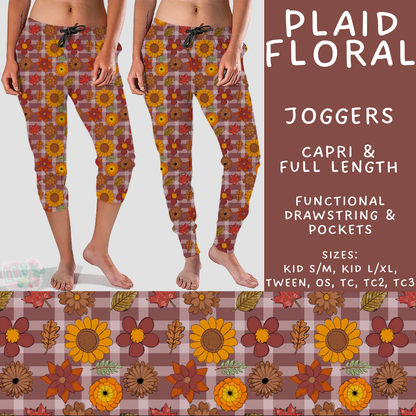 Batch #575 - Fun Run 26 - Closes 8/26 - ETA late October - Plaid Floral Full and Capri Length Joggers