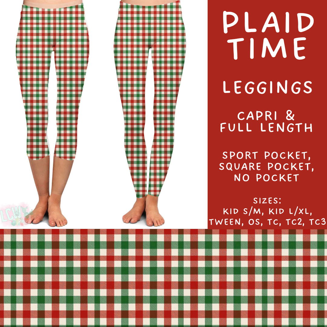 Batch #600 - Jingle all the Way 2 - Closes 10/19 - ETA early/mid Dec - Plaid Time Full and Capri Length Leggings