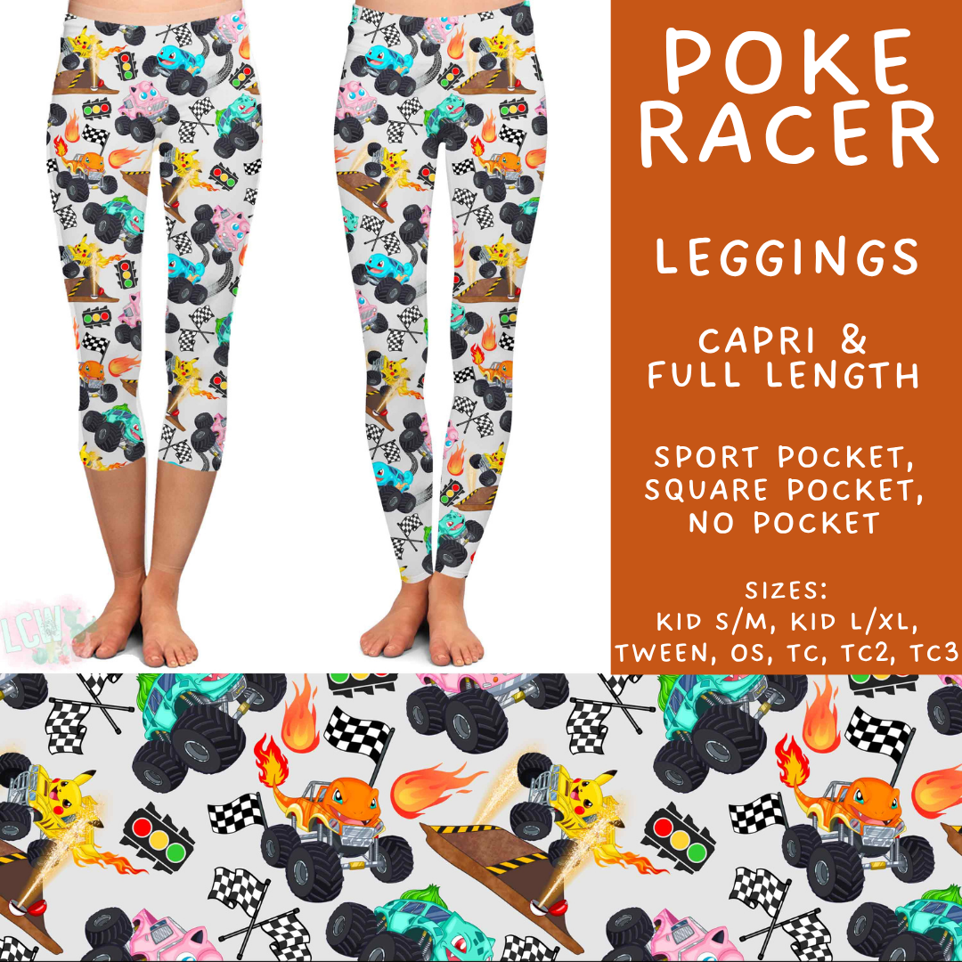 Batch #586 - Cool Characters 18 - Closes 9/16 - ETA mid Nov - Poke Racer Full and Capri Length Leggings