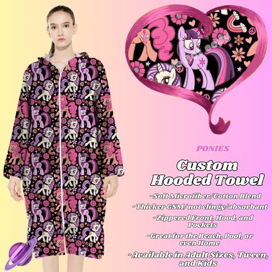 PONIES- HOODED TOWEL- PREORDER CLOSING 4/27