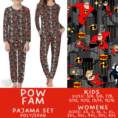 Batch #587 - Family Pajamas 2 - Closes 9/18 - ETA mid Nov - Pow Fam Women's & Kid's Pajama Sets