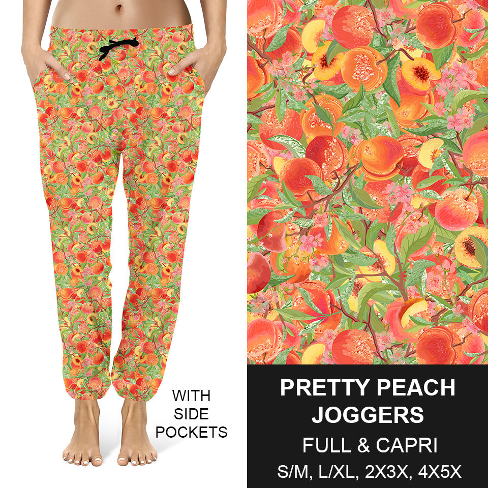 RTS - Pretty Peach Capri Joggers