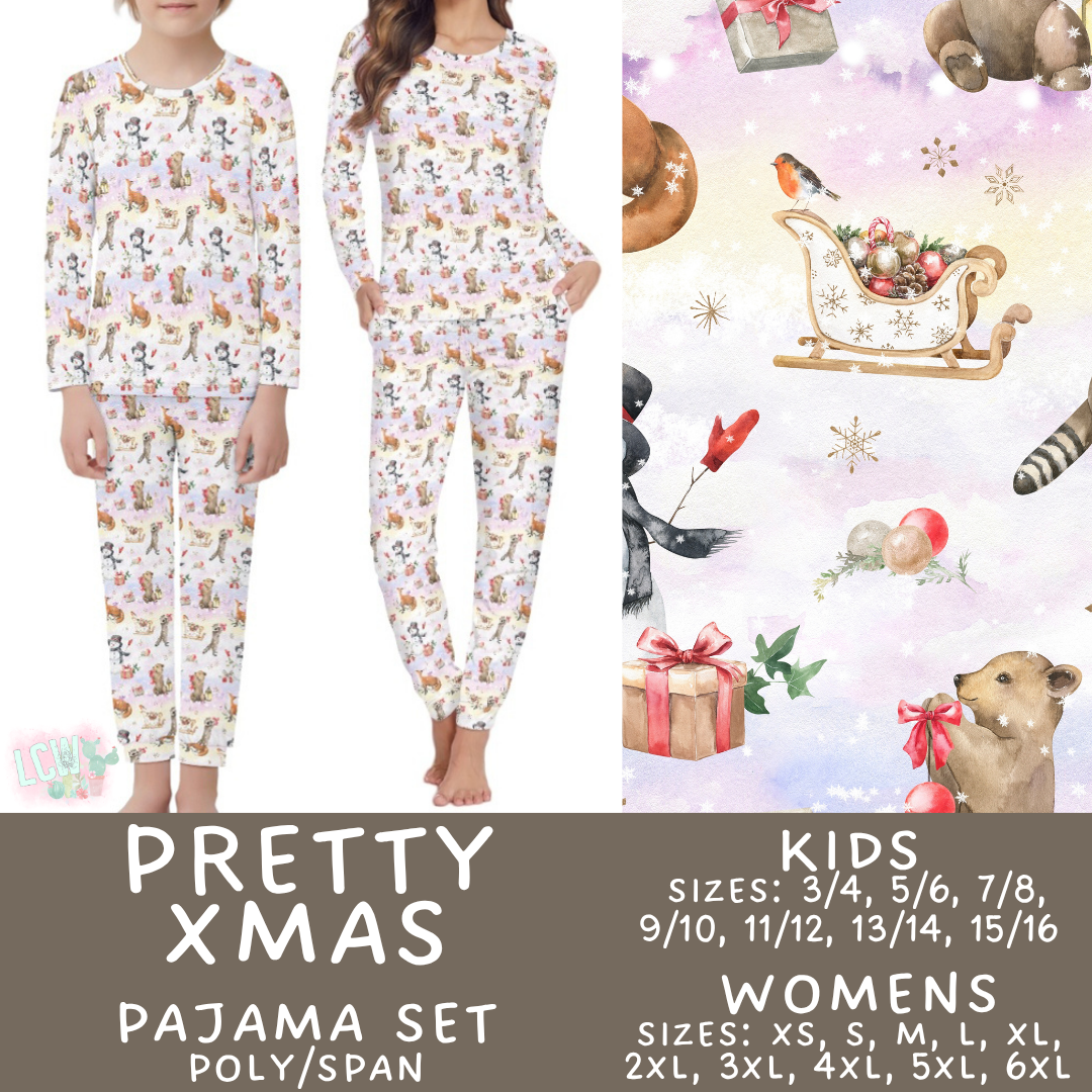 Batch #584 - Christmas Family Pajamas - Closes 9/11 - ETA mid Nov - Pretty Xmas Womens & Kids Pajama Set