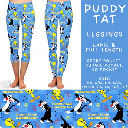 Batch #601 - Cool Characters 19 - Closes 10/21 - ETA mid Dec - Puddy Tat Full and Capri Length Leggings