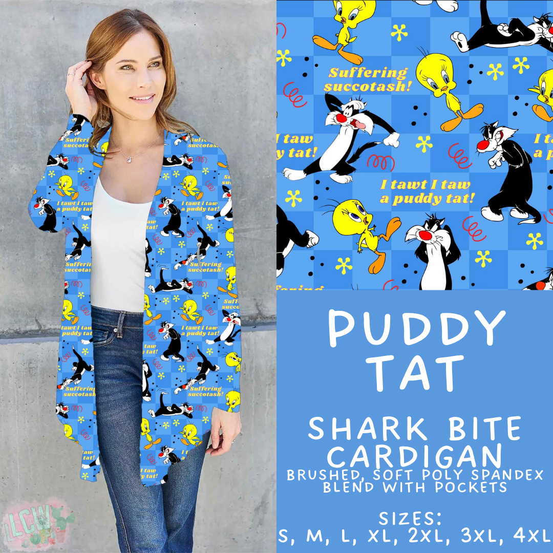 Batch #601 - Cool Characters 19 - Closes 10/21 - ETA mid Dec - Puddy Tat Cardigan