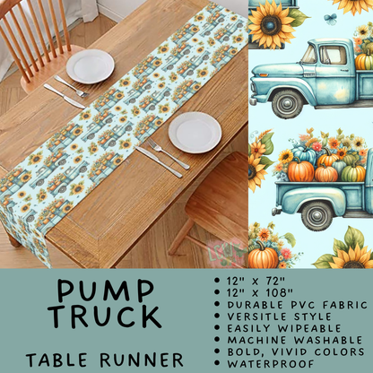 Batch #588 - Table Runners - Closes 9/21 - ETA early/mid Nov - Pump Truck Table Runner