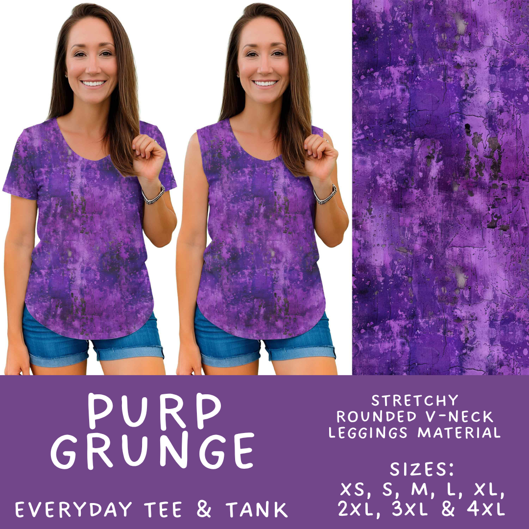 Batch #605 - Mardi Party - Closes 10/28 - ETA late Dec - Purp Grunge Everyday Tank & Tee