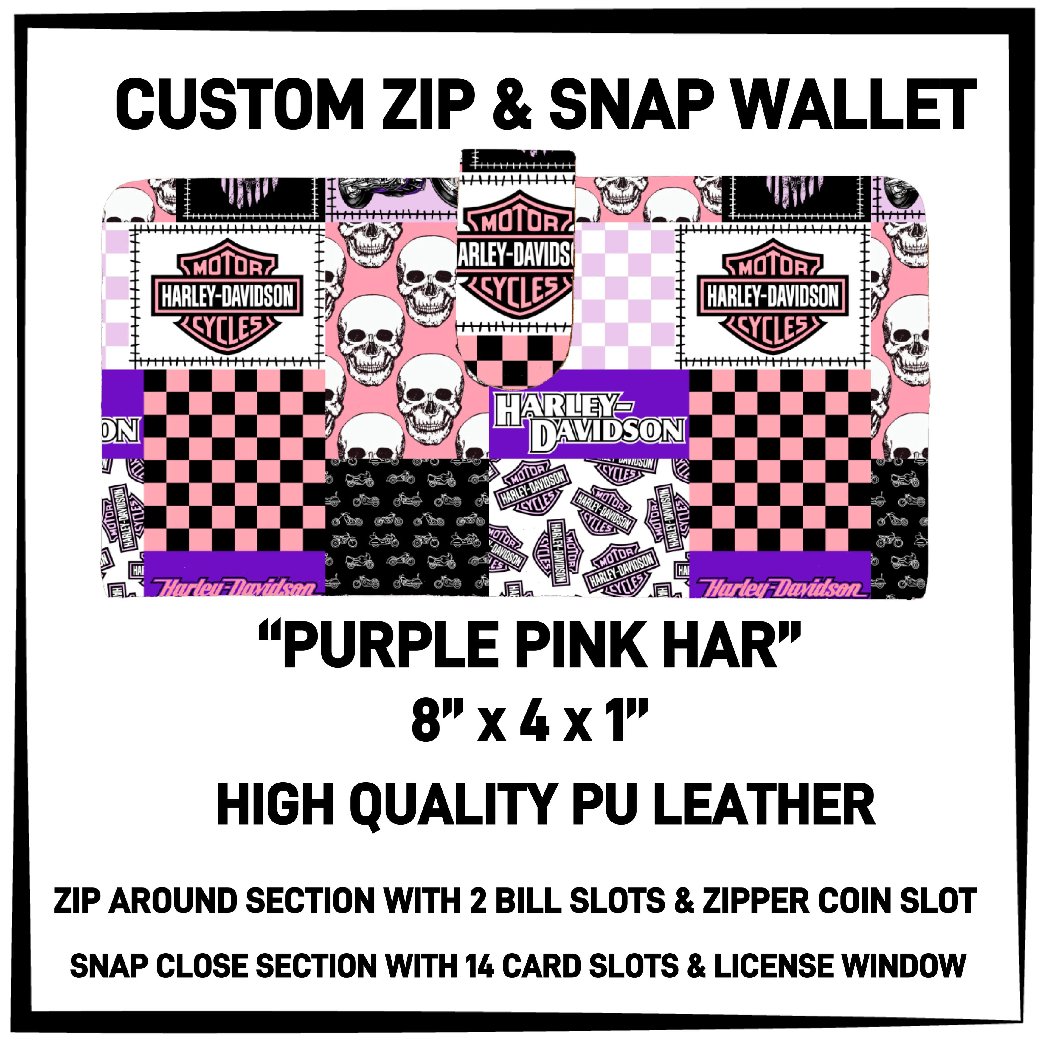 ZW2B - Purple Pink Har Zip & Snap Wallet - Preorder ETA: Mid-Nov